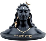 Dev Aastha Black Resin Adiyogi Shiva Statue for Car Dashboard| Adiyogi Statue for Home Decor Pooja Room Office| Mahadev Murti Lord Shiva Idol Gift for Maha Shivaratri