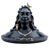 Dev Aastha Black Resin Adiyogi Shiva Statue for Car Dashboard| Adiyogi Statue for Home Decor Pooja Room Office| Mahadev Murti Lord Shiva Idol Gift for Maha Shivaratri
