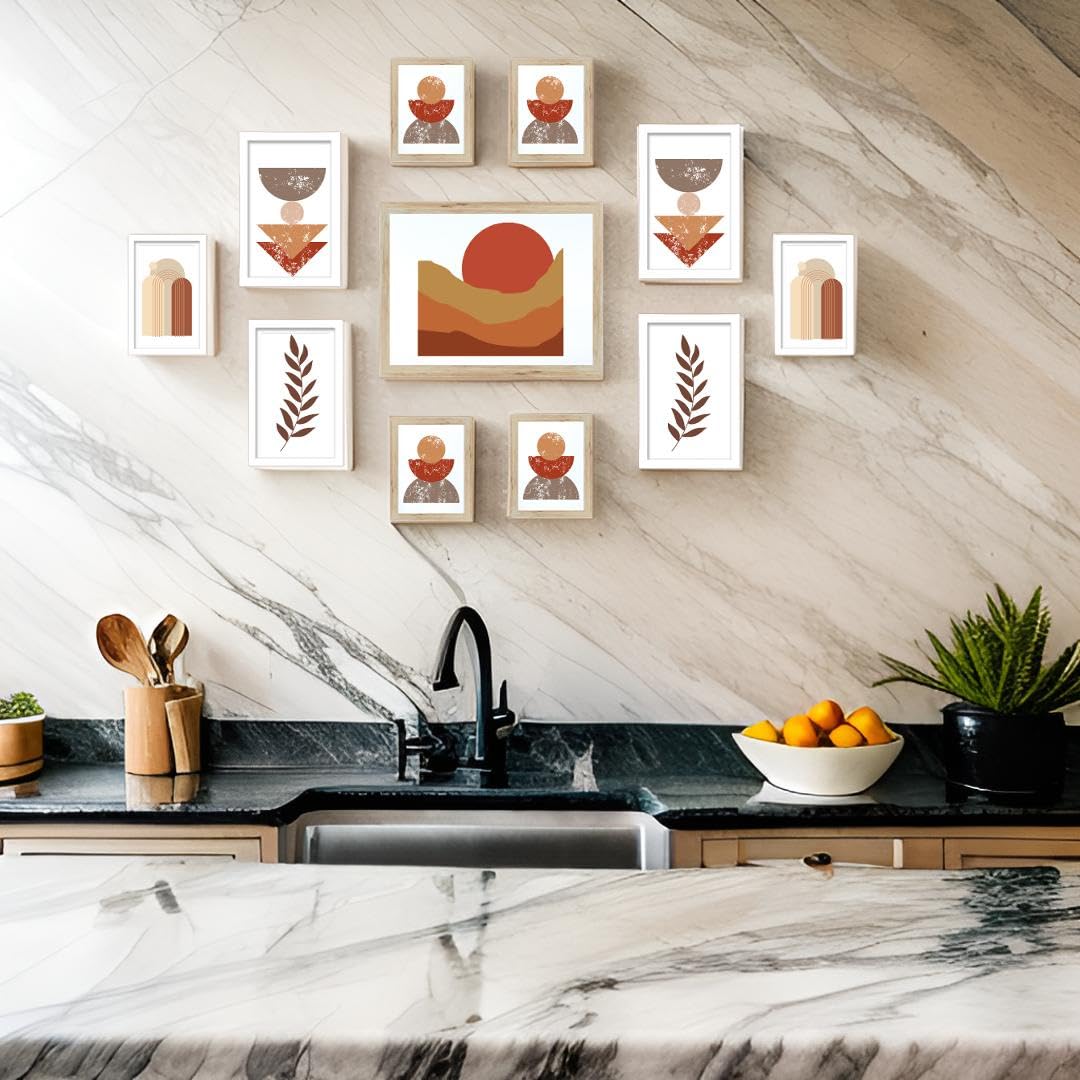 Dev Aastha Photo Frame For Wall | Wooden Frames For Wall Decoration | Rectangular Photo Frame For Home/Office | Photo Frame Set | Pack Of 11