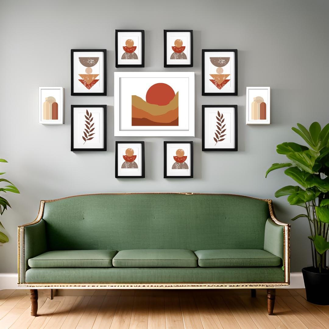 Dev Aastha Photo Frame For Wall | Wooden Frames For Wall Decoration | Rectangular Photo Frame For Home/Office | Photo Frame Set | Pack Of 11