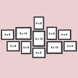 Dev Aastha Photo Frame For Wall | Wooden Frames For Wall Decoration | Photo Frame Set | Picture Frames | Rectangular Photo Frame For Home/Office | Family Collage | Set Of 11