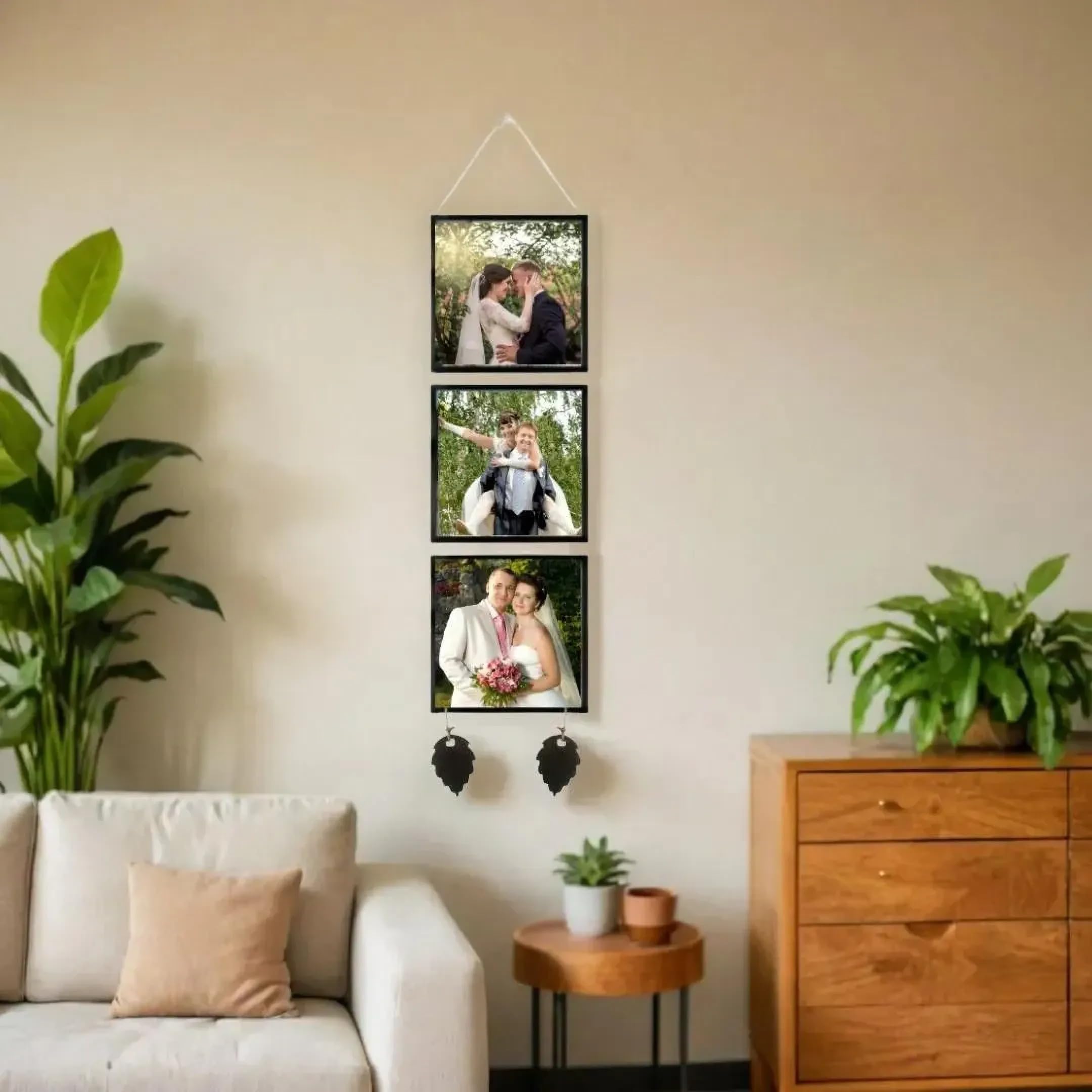 Dev Aastha | Hanging Photo Frame | Pack of 3 - Hanging photo frames
