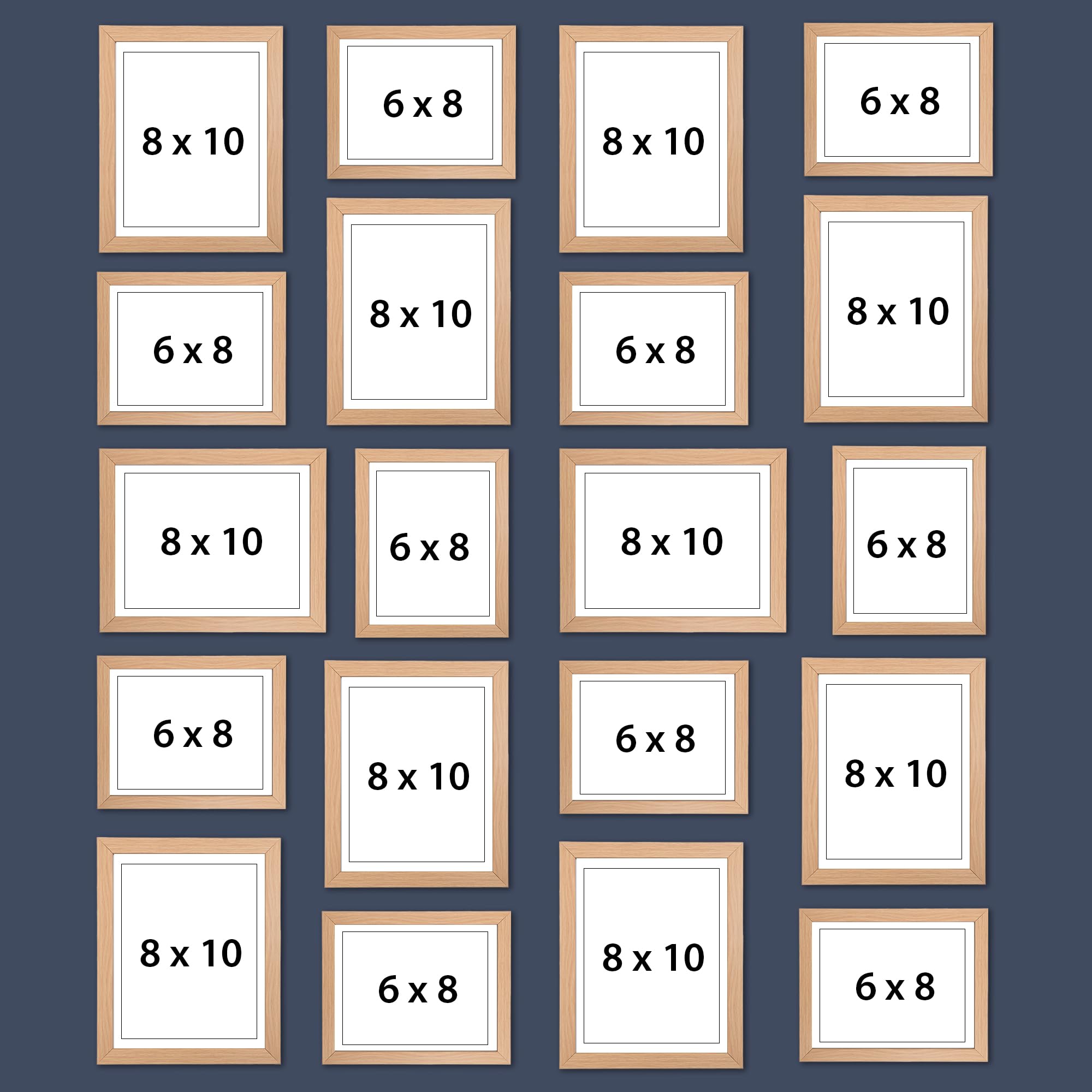 Dev Aastha Photo Frame For Wall | Wooden Frames For Wall Decoration | Photo Frame Set | Picture Frames | Rectangular Photo Frame For Home/Office | Family Collage | Set Of 20