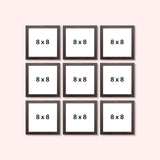 Dev Aastha Photo Frame For Wall | Wooden Frames For Wall Decoration | Photo Frame Set | Picture Frames | Rectangular Photo Frame For Home/Office | Family Collage | Set Of 9