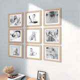 Dev Aastha Photo Frame For Wall | Wooden Frames For Wall Decoration | Photo Frame Set | Picture Frames | Rectangular Photo Frame For Home/Office | Family Collage | Set Of 9