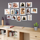 Dev Aastha Photo Frame For Wall | Wooden Frames For Wall Decoration | Photo Frame Set | Picture Frames | Rectangular Photo Frame For Home/Office | Family Collage | Set Of 15