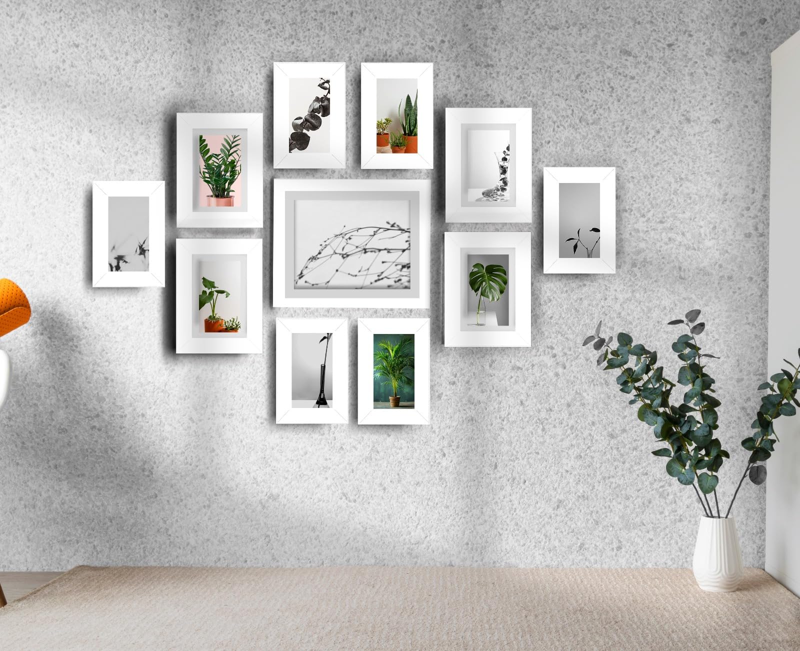 Dev Aastha Photo Frame For Wall | Wooden Frames For Wall Decoration | Rectangular Photo Frame For Home/Office | Photo Frame Set | Pack Of 11