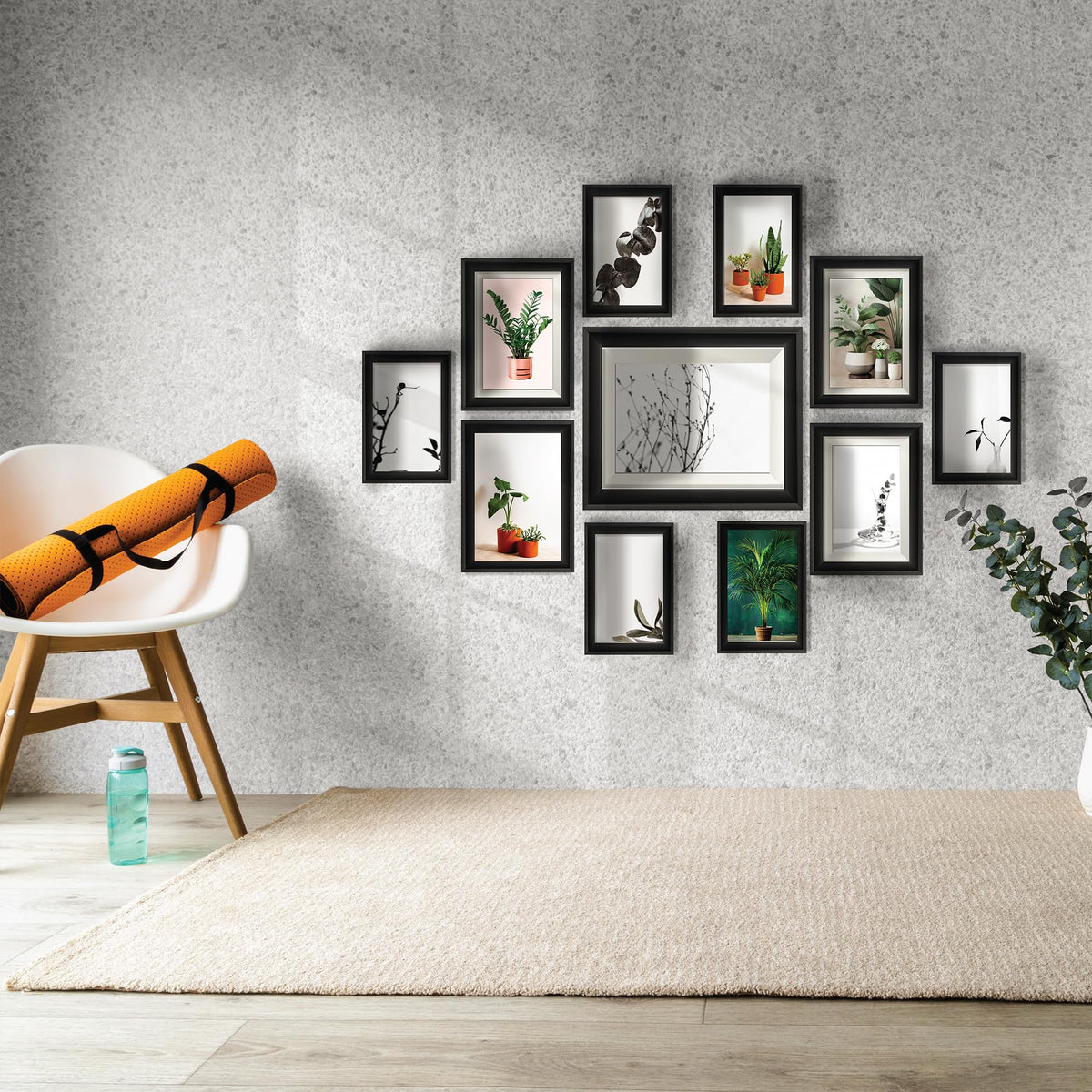 Dev Aastha Photo Frame For Wall | Wooden Frames For Wall Decoration | Rectangular Photo Frame For Home/Office | Photo Frame Set | Pack Of 11