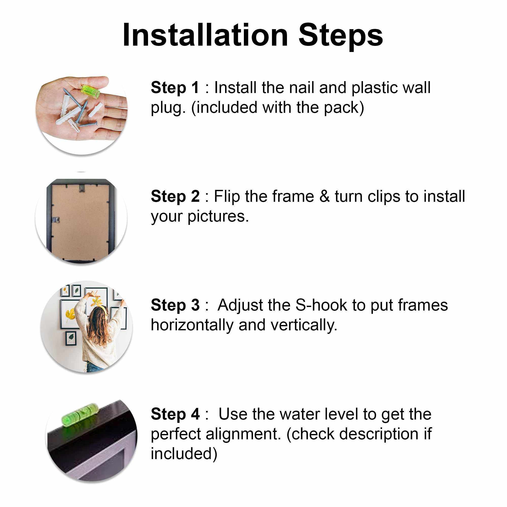 Installation steps for family photo frame set by Dev Aastha.