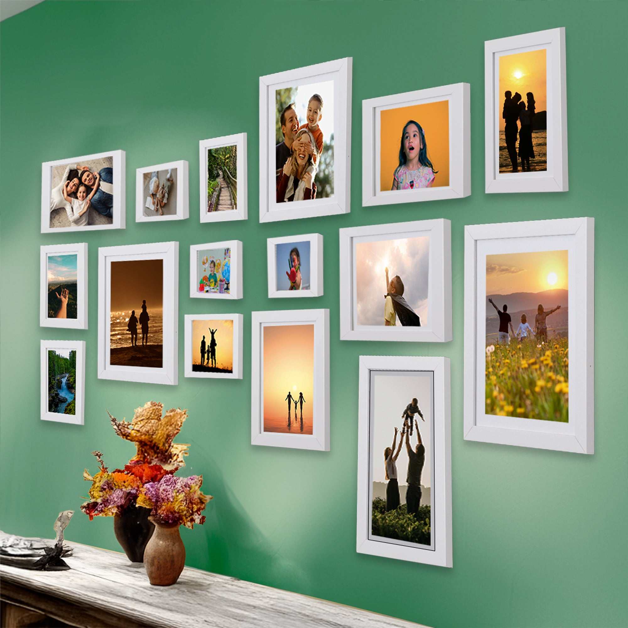 Dev Aastha Photo Frame For Wall | Wooden Frames For Wall Decor | Rectangular Photo Frame For Home/Office | Pack-16
